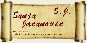 Sanja Jacanović vizit kartica